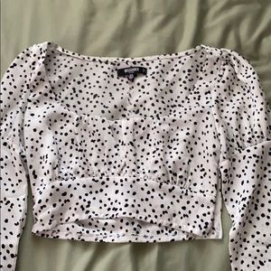 missguided cropped blouse